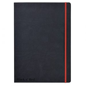 Image de Oxford Black n' Red Journal A4 ligné avec pages numérotées, noir et rouge