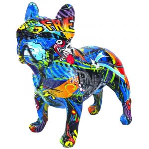 Signes Grimalt Figurine d&eacute;corative Pop Art en r&eacute;sine repr&eacute;sentant un bouledogue - Id&eacute;ale pour la maison et le bureau - Design moderne et cr&eacute;atif pour les amoureux