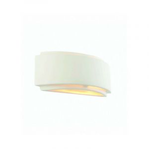 Endon Lighting Gianna - Applique Murale C?ramique Non ?maill?e & Peinture Blanche Brillante 1 Lumi?re Dimmable IP20 - E14