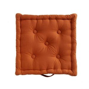 Lot de 2 coussins matelas capitons uni - Orange