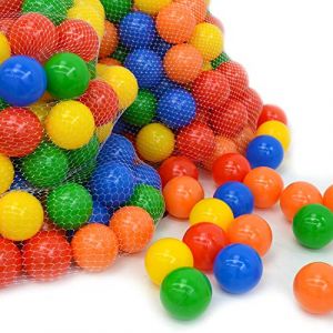 LittleTom 100 Boules de couleur Ø 7 cm de diamètre petites Balles colorées en plastique jeu jouet