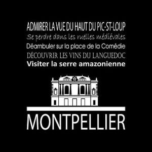 Toile 30x30 montpellier noir