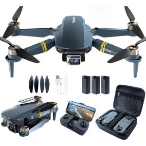 Image de Drone Pliable Pour D&eacute;butants-Port&eacute;e 800 M&egrave;tres,60+ Min De Vol,Wifi Fpv,Cam&eacute;ra 4k Hd,Moteur Brushless,Auto Hover,Auto Follow(3 Batte