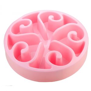 EAT SLOW LIVE LONGER Mangeoire lente Original Rose S