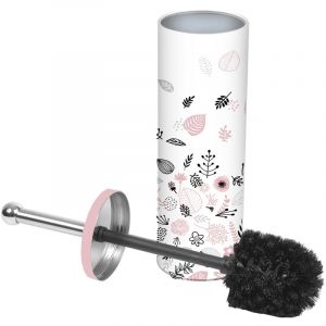 Image de Brosse WC Imprimée "Botanica" 38cm Blanc Prix