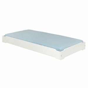 Image de Pack lit empilable avec matelas Jelly Blanc 90x190 cm - Blanc