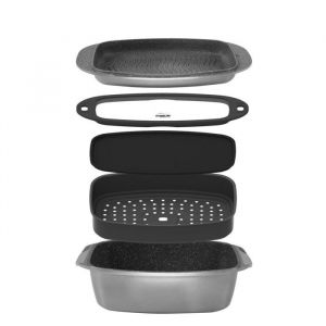 Image de Stoneline 9 en 1 Ensemble multifonctionnel pour r&ocirc;tir et cuire au four, 5 pcs, avec couvercles