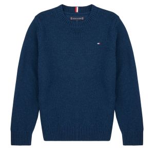 Tommy Hilfiger Pull enfant LAMBSWOOL CN SWEATER Marine - Taille 8 ans,10 ans,12 ans,14 ans,16 ans