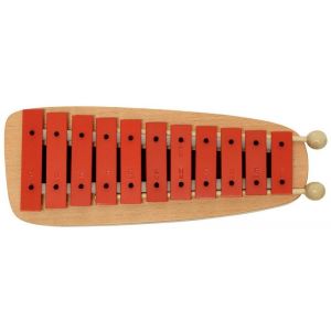 Gewa BSX GH11 GH11R Glockenspiele à 11 lames en do-fa avec étui Rouge