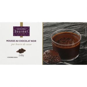 Monoprix gourmet Mousse au chocolat noir pur beurre de cacao