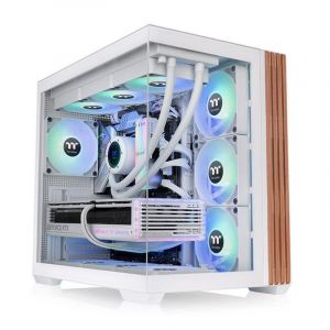 Thermaltake Bo&icirc;tier View 380 WS ARGB Blanc Midi Tower Gaming Verre tremp&eacute;