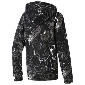 Puma Alpha AOP Hoody FL B Pull Garçon, Black, FR Unique (Taille Fabricant : 104)