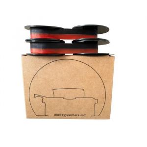 2 X RUBAN POUR MACHINE À ÉCRIRE SMITH CORONA - NOIR ET ROUGE - BSIE TYPEWRITERS - PACKAGE DOUBLE