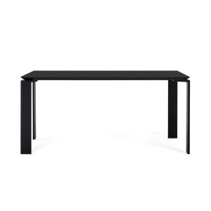 Kartell Table FOUR CERAMIC 158x79xH73 cm (Noir - Gr&egrave;s finition Marbre et acier verni noir)