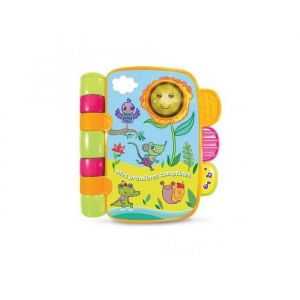 Vtech Mon livre interactif enchante 4 comptines version fr - livre parlant et musical bebe 6/36 mois - jouet 1er age et carte animaux