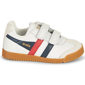 Gola Baskets basses enfant HARRIER LEATHER VELCRO Blanc - Taille 26,27,32,33