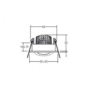 BRUMBERG Universal Luminaire encastré, LED, 33355643,