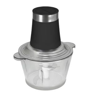 Avizar Hachoir &Eacute;lectrique 300w 3 Litres 2 Vitesses Avec Bol En Verre Noir Transparent