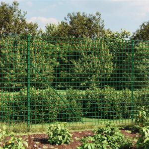 VidaXL Clôture en treillis métallique vert 1,6x25 m acier galvanisé