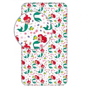 AC-Déco Disney - Drap housse en coton "La Petite Sirène" - Multicolore - 90 x 200 cm