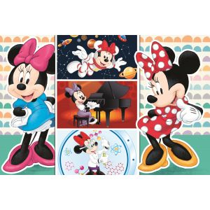 Trefl Minnie, Funny Minnie - Puzzle de 100 pièces - Puzzle coloré avec des Personnages de Contes de fées, pour Les Enfants âgés de 5 Ans et Plus