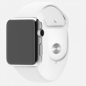 Image de Apple Watch 38 mm - Montre connectée bracelet sport boîtier acier