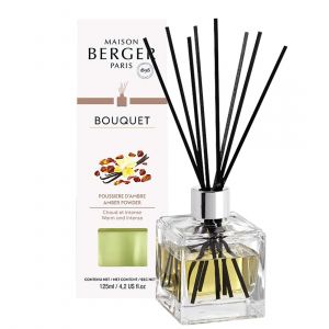 Lampe Berger Maison Berger Paris - Bouquet Parfumé Cube - Parfum Poussière d'Ambre