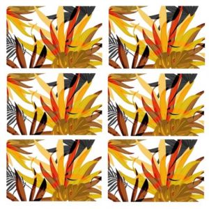 Lot de 6 sets de table lorjung jaune 28 x 43 cm