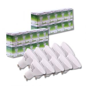 Lot de 20 ampoules led GU10 7W (&eacute;quivalent &agrave; 50W), Blanc chaud 3000K, 650 Lumens, ampoules &agrave; &eacute;conomie d'&eacute;nergie, non dimmable, pour la maison, le