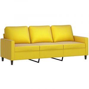 VidaXL Canapé À 3 Places Jaune 180 Cm Velours