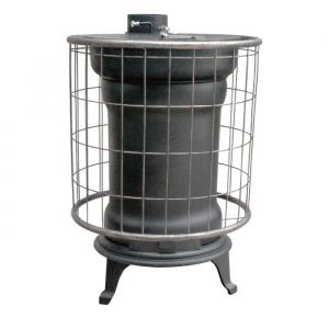 Eider Biomasa Poêle à bois - modèle Rustica Exteriores - 8,53 kW - jusqu'à 190 m³ - H.68 x l.52 x P.41 cm - Classe énergétique A