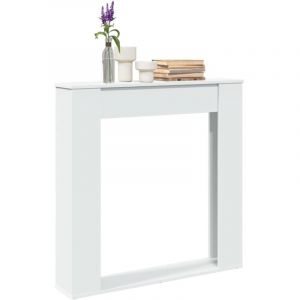 VidaXL Cadre de cheminée blanc 100x20x100 cm bois d'ingénierie