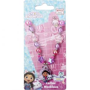 Gabby's Dollhouse Collier pour enfant avec pendentif personnage et perles décoratives en forme d'étoile et de fleur | Bijoux officiels pour filles de plus de 3 ans, cadeau et jeu symbolique