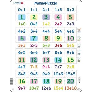 Larsen Puzzle Maxi Learning additionne 0 à 20 40 pièces