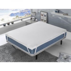 Dormalit Sur matelas 140X190 NORDES ? Hauteur 6 cm 3 CM Mousse à mémoire de forme + Mousse haute densité