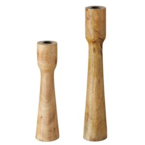 Wadiga Set de 2 chandeliers en bois de mangue