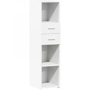 VidaXL Buffet haut blanc 30x42,5x124 cm bois d'ingénierie, buffet, placard, armoire latérale, armoire, armoire de rangement, armoire haute