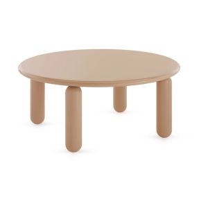 Kartell Table basse ronde en bois de hêtre laqué poundre 85cm Undique Mas