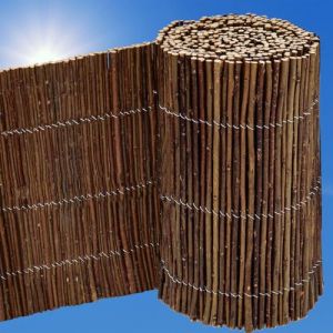 300x20 Rouleau Bordure de Jardin en Osier - Bordure Pelouse - Clôture Flexible