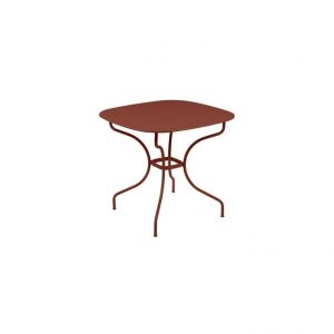 Image de Fermob Table Opéra + ocre rouge L82xl82xh74