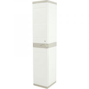 Image de Pegane Colonne / Meuble de rangement intérieur/extérieur coloris beige - Longueur 44 x Profondeur 35 x Hauteur 176 cm