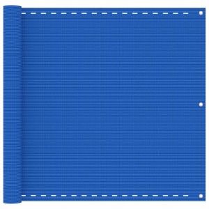 VidaXL &Eacute;cran de balcon Bleu 90x600 cm PEHD