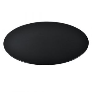 [neu.haus] Tableau de Table Bureau Chevet Table de Jardin en Verre Trempé ESG Noir Bords Polis Meuble DIY Épaisseur 8 mm Diamètre Ø 40 cm