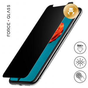 Force glass Prot&egrave;ge-&Eacute;cran En Verre Tremp&eacute; Fum&eacute; Pour Iphone X Avec Kit De Pose