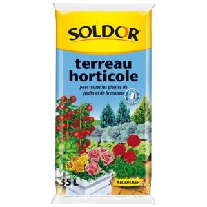 Soldor Terreau horticole toutes plantes du jardin et de la maison 35L