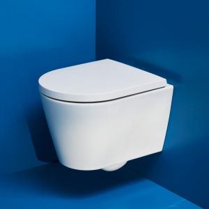 Laufenn Kartell toilettes murales COMPACT, lavables, sans rebord, 490x370X285 mm, Coloris: Blanc - H8203330000001