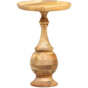 VidaXL Table d'appoint ronde 43x43x66 cm Bois de manguier massif