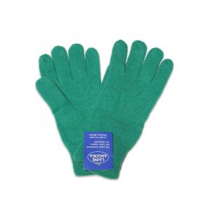 Gants laine & Angora - Vert émeraude (Taille M)