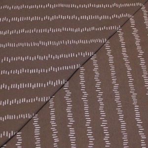 Jersey coton & &eacute;lasthanne - Trait irr&eacute;gulier taupe