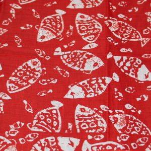 Paréo - Poisson fond rouge